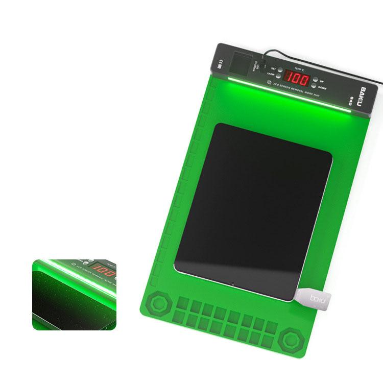 Tappetino da lavoro per la rimozione dello schermo LCD da 16 pollici BAKU BA-940 con sistema di riscaldamento e illuminazione antipolvere, US Plug, EU Plug Tappetino da lavoro per la rimozione dello schermo LCD da 16 pollici BAKU BA-940 con sistema di riscaldamento e illuminazione antipolvere, US Plug, EU Plug